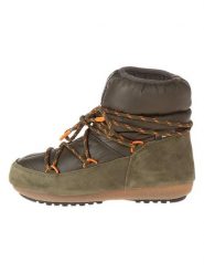 Moon Boot Skórzane botki zimowe "Low" w kolorze khaki rozmiar: 36. Brązowe botki Moon Boot, na zimę, bez wzorów, z materiału, bez obcasa, bez zapięcia. Za 311.85 zł.