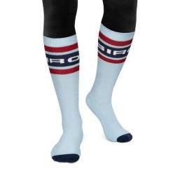 Skarpety narciarskie retro Siroko Albulapass Light Blue. Niebieskie skarpety SIROKO, bez wzorów. Za 63.00 zł.