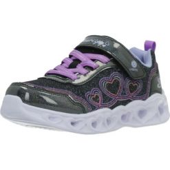 Buty SKECHERS 303736LCS HEART LIGHTS Czarny. Czarne trekkingi Skechers, z materiału, trekkingowe. Za 209.99 zł.