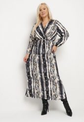 Szara Kopertowa Sukienka z Wiskozą i Paskiem w Talii Noranea. Szare sukienki Born2be, na co dzień, na wiosnę, xl, bez wzorów, z wiskozy, eleganckie, bez kołnierzyka, bez ramiączek, maxi, kopertowe. Za 109.99 zł.