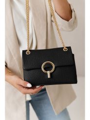 Lia Biassoni Skórzana torebka w kolorze czarnym - 21 x 14 x 8 cm rozmiar: onesize. Czarne torby na ramię Lia Biassoni, bez wzorów, z materiału, na ramię, bez dodatków. Za 217.99 zł.