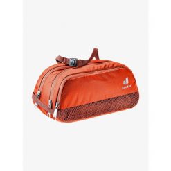 Kosmetyczka turystyczna Deuter Wash Bag Tour II - papaya/redwood. Brązowe kufry i kosmetyczki Deuter, bez wzorów, bez dodatków. Za 92.99 zł.