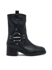 KARL LAGERFELD Botki Brooklyn KL41770 Czarny. Czarne botki KARL LAGERFELD, bez wzorów, ze skóry, bez obcasa, na płaskiej podeszwie, bez zapięcia. Za 1,509.00 zł.