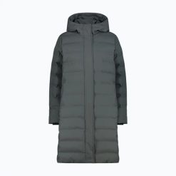 Płaszcz ocieplany damski CMP 35K3676 Coat Fix Hood. Szare płaszcze CMP, m, bez wzorów, z materiału, z kapturem. Za 569.99 zł.