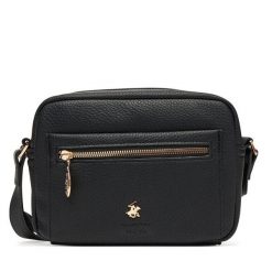 Torebka Beverly Hills Polo Club. Czarne listonoszki Beverly Hills Polo Club, bez wzorów, bez dodatków. Za 199.99 zł.