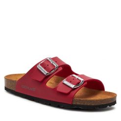 Klapki Grünland. Czerwone klapki Grünland, bez wzorów, bez obcasa. Za 179.99 zł.