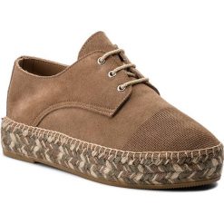 Espadryle EVA MINGE - Caceres 3L 18MJ1372397ES 203. Brązowe espadryle Eva Minge, bez wzorów, ze skóry, bez obcasa, na koturnie, bez zapięcia. W wyprzedaży za 219.00 zł.