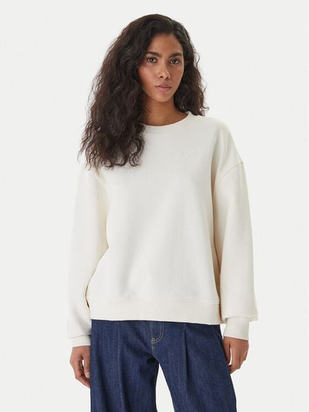 HUGO Bluza Deroxina_9 50561234 Kremowy Regular Fit. Białe bluzy Hugo, s, bez wzorów, z bawełny, bez kaptura. Za 385.99 zł.