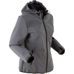 Kurtka softshell z kapturem bonprix szary. Szare kurtki sportowe bonprix, bez wzorów, z softshellu, bez kaptura. Za 87.99 zł.