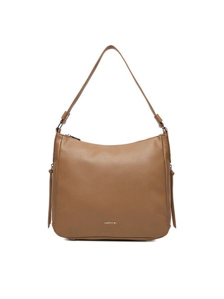 Lasocki Torebka C-LSK-X-006-08 Beżowy. Brązowe torebki klasyczne Lasocki, bez wzorów, z materiału, bez dodatków. Za 189.99 zł.