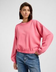 DAMSKA BLUZA LEE SLEEVE DETAIL SWEATSHIRT LYCHEE 112363495. Bluzy Lee, l, bez wzorów, bez kaptura. Za 169.99 zł.