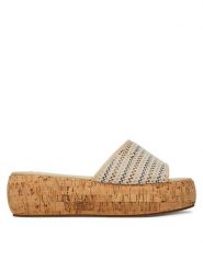Roxy Klapki 2777024 Beżowy. Brązowe klapki Roxy, bez wzorów, z materiału, bez obcasa. Za 111.99 zł.