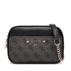 Torebka Guess. Czarne listonoszki Guess, z aplikacjami, bez dodatków. Za 289.99 zł.