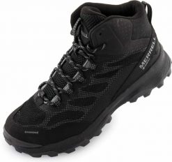 Damskie buty outdoorowe Merrell Speed strike Mid Gtx w kolorze czarnym. Czarne trekkingi Merrell, z gore-texu, za kostkę, wspinaczkowe. Za 664.99 zł.