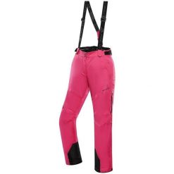 ALPINE PRO Osaga damskie spodnie narciarskie, różowe, S. Czerwone spodnie narciarskie Alpine Pro, s, bez wzorów, narciarskie. Za 375.99 zł.