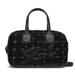 Torebka KARL LAGERFELD. Czarne listonoszki KARL LAGERFELD, bez wzorów, bez dodatków. Za 849.99 zł.