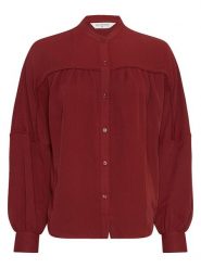 MOSS COPENHAGEN Bluzka "Madie" w kolorze bordowym rozmiar: XS/S. Czerwone bluzki Moss Copenhagen, s, bez wzorów, bez kołnierzyka, bez ramiączek. Za 166.10 zł.