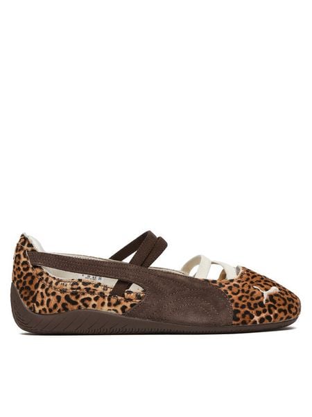 Puma Baleriny Speedcat Ballet Wild 406689 01 Brązowy. Brązowe baleriny Puma, bez wzorów, ze skóry, bez obcasa. Za 289.99 zł.