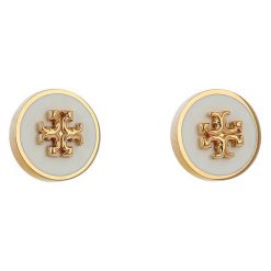 Kolczyki Tory Burch. Białe kolczyki Tory Burch. Za 539.99 zł.