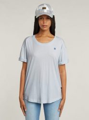 G-Star Koszulka w kolorze błękitnym rozmiar: M. Niebieskie bluzki G-Star, m, bez wzorów, z bawełny, retro, bez kołnierzyka, bez ramiączek. Za 84.21 zł.