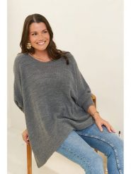 Curvy Lady Sweter w kolorze szarym rozmiar: 40/42. Szare swetry Curvy Lady, bez wzorów, bez ramiączek. Za 146.45 zł.