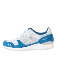 Asics Skórzane sneakersy "Gel-Lyte III OG" w kolorze biało-niebieskim rozmiar: 41,5. Białe trampki Asics, bez wzorów, bez zapięcia. Za 263.53 zł.