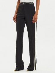 Elisabetta Franchi Spodnie materiałowe PA-010-47E2 Czarny Regular Fit. Czarne spodnie materiałowe Elisabetta Franchi, bez wzorów, z materiału. Za 1,399.00 zł.