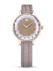 Swarovski Zegarek kwarcowy w kolorze różowozłoto-szaro-jasnobrązowym rozmiar: onesize. Szare, analogowe zegarki SWAROVSKI, ze stali. Za 425.39 zł.