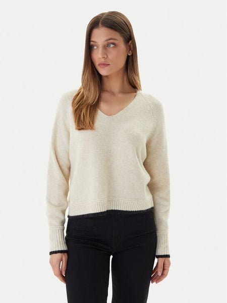 Vero Moda Sweter Aquarius 10331898 Beżowy Regular Fit. Brązowe swetry Vero Moda, xl, bez wzorów, z syntetyku, bez ramiączek. Za 99.99 zł.
