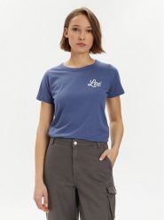 Lee T-Shirt 112350225 Granatowy Slim Fit. Niebieskie t-shirty Lee, m, bez wzorów, z bawełny, bez kołnierzyka, bez ramiączek. Za 89.99 zł.