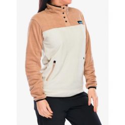 Bluza polarowa damska Kavu Cavanaugh. Czerwone bluzy KAVU, xs, bez wzorów, z polaru, bez kaptura. Za 350.99 zł.