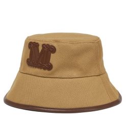 Kapelusz Max Mara Beachwear. Brązowe kapelusze Max Mara Beachwear, bez wzorów. Za 429.99 zł.
