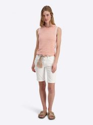 Timezone Szorty dżinsowe "Nali" - Slim fit - w kolorze białym rozmiar: W28. Białe szorty Timezone, bez wzorów, klasyczne. Za 153.34 zł.