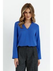 Stylove Bluzka w kolorze niebieskim rozmiar: M. Niebieskie bluzki Stylove, m, bez wzorów, z wiskozy, bez kołnierzyka, bez ramiączek. Za 140.86 zł.