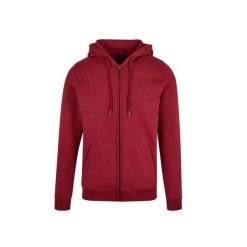 Bluza z kapturem z pełnym zamkiem błyskawicznym Build Your Brand. Czerwone bluzy BUILD YOUR BRAND, xl, bez wzorów, z dzianiny, z kapturem. Za 221.50 zł.