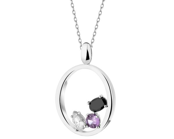 Naszyjnik z mosiądzu rodowany z cyrkoniami. Naszyjniki Artelioni, z cyrkonią, z mosiądzu. Za 199.00 zł.