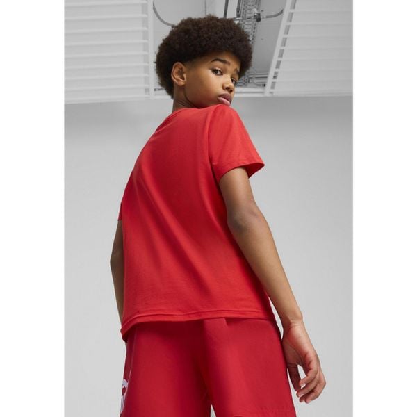 Młodzieżowa koszulka Essentials Logo Lab Summer PUMA For All Time Red. Czerwona bluzki Puma, m, bez wzorów, z gumy, młodzieżowe, bez kołnierzyka, bez ramiączek. Za 190.00 zł.