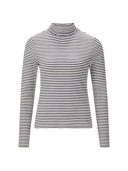 Rich&Royal Koszulka w kolorze czarno-białym rozmiar: M. Białe bluzki Rich&Royal, m, bez wzorów, prążkowane, bez kołnierzyka, bez ramiączek. Za 135.49 zł.