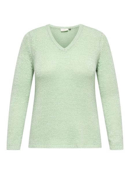 ONLY Carmakoma Sweter w kolorze miętowym rozmiar: M-46/48. Zielone swetry Only Carmakoma, m, bez wzorów, ze splotem, bez ramiączek. Za 114.95 zł.