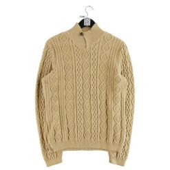 Second life - Damski beżowy sweter - Jak nowy. Brązowe golfy RALPH LAUREN, bez wzorów, bez ramiączek. Za 135.32 zł.