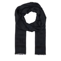 Szal Elisabetta Franchi. Czarne szaliki Elisabetta Franchi, bez wzorów. Za 599.99 zł.