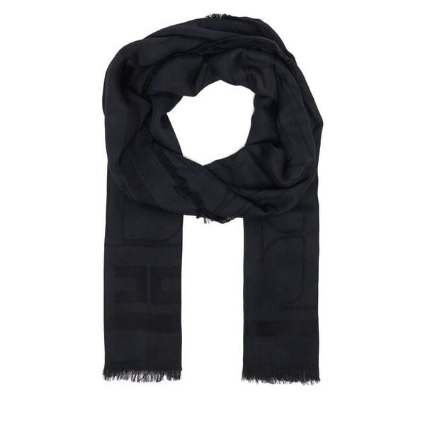 Szal Elisabetta Franchi. Czarne szaliki Elisabetta Franchi, bez wzorów. Za 599.99 zł.