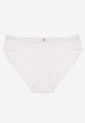 Białe Majtki Figi z Bawełny Ozdobione Kokardą i Koronką Zeterie. Białe figi Renee, l, bez wzorów, z bawełny. Za 9.99 zł.