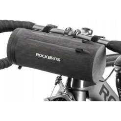Sakwa rowerowa na kierownicę Rockbros 1,5l. Brązowe torebki klasyczne ROCKBROS, bez wzorów, bez dodatków. Za 129.00 zł.