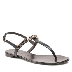 Sandały GIUSEPPE ZANOTTI. Czerwone sandały Giuseppe Zanotti, bez wzorów, bez obcasa, na płaskiej podeszwie, bez zapięcia. Za 1,719.00 zł.