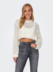 ONLY Sweter w kolorze białym rozmiar: XL. Białe swetry Only, xl, bez wzorów, bez ramiączek. Za 74.95 zł.
