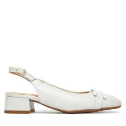 Sandały Ara. Białe sandały Ara, bez wzorów, bez obcasa, na słupku, bez zapięcia. Za 479.99 zł.