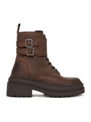 G-Star Raw Trzewiki CEO-WI34-ALASKA-03 Brązowy. Brązowe botki G-Star, bez wzorów, ze skóry, bez obcasa, na słupku, bez zapięcia. Za 449.99 zł.