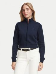 Tommy Jeans Bluza Flag DW0DW23535 Granatowy Slim Fit. Niebieskie bluzy Tommy Jeans, l, bez wzorów, z bawełny, bez kaptura. Za 369.99 zł.