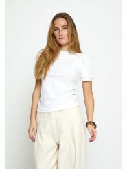Peppercorn Koszulka w kolorze białym rozmiar: XL. Białe bluzki Peppercorn, xl, bez wzorów, prążkowane, bez kołnierzyka, bez ramiączek. Za 119.95 zł.
